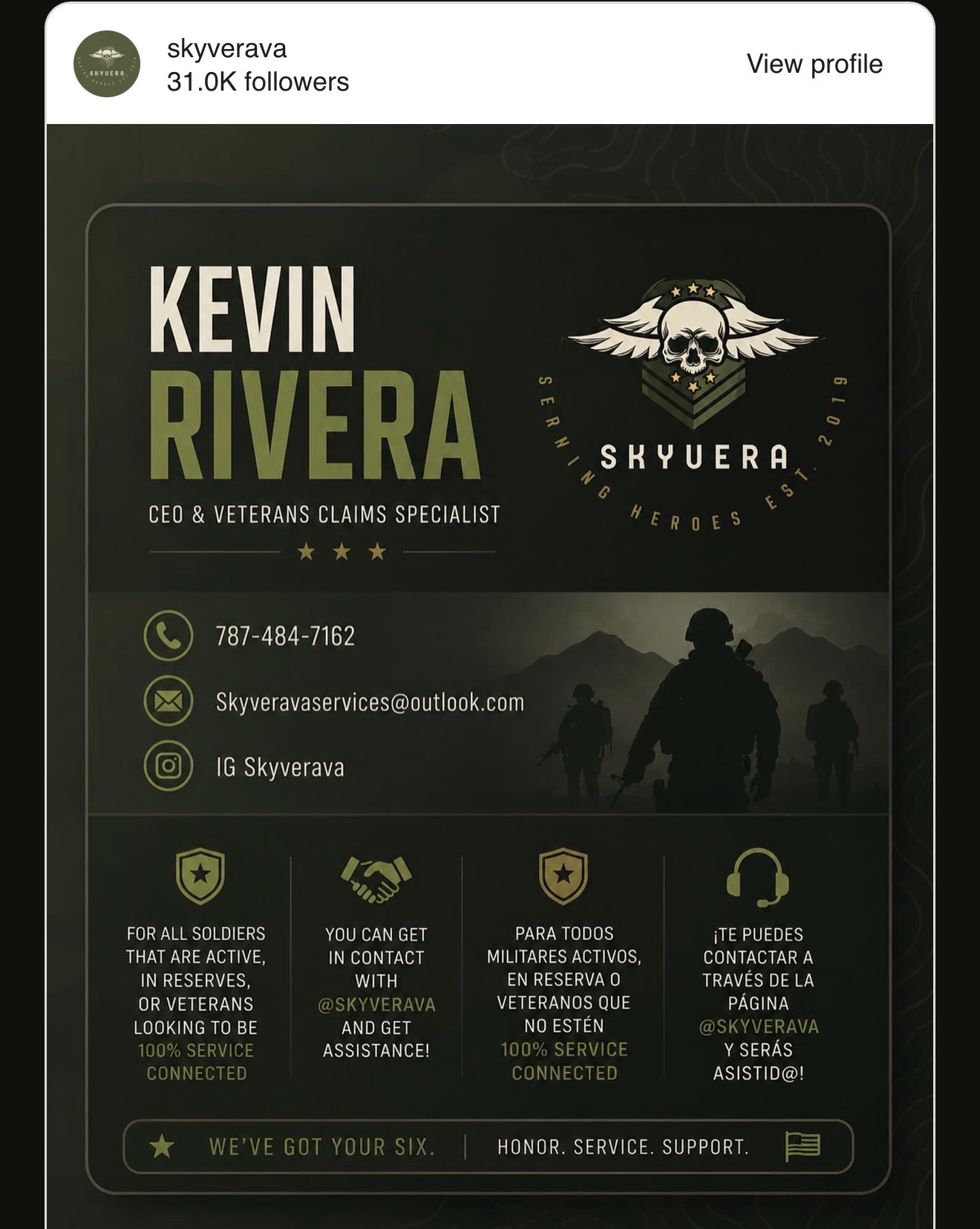 Skyvera VA claims services — view on Instagram